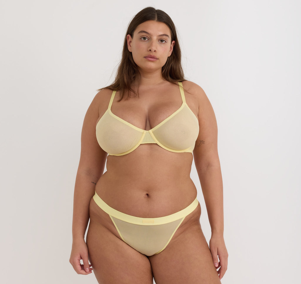Mesh Unlined Demi Bra
