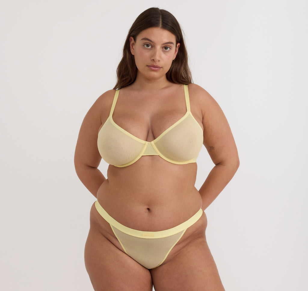 Mesh Unlined Demi Bra