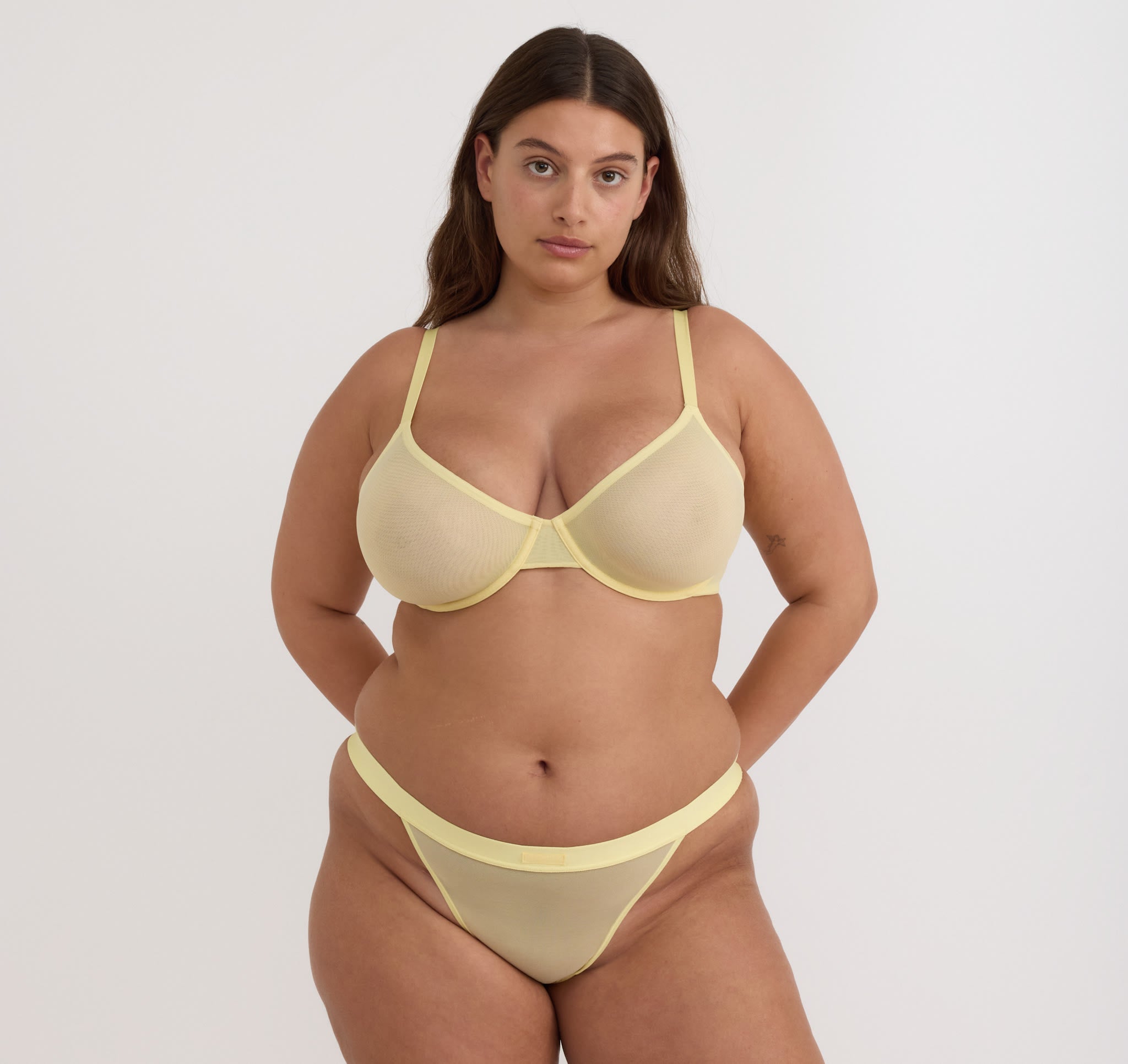 Mesh Unlined Demi Bra