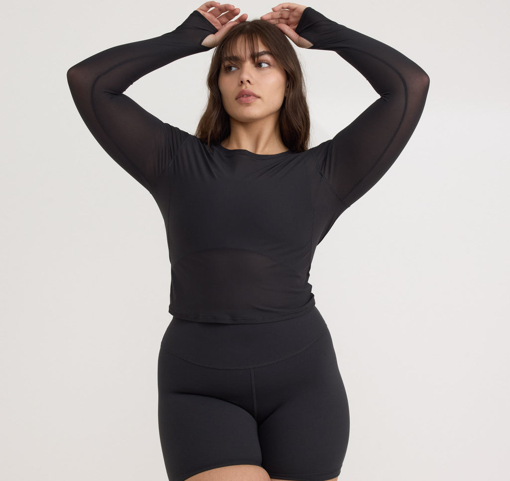 Active Mesh Long  Sleeve Tee