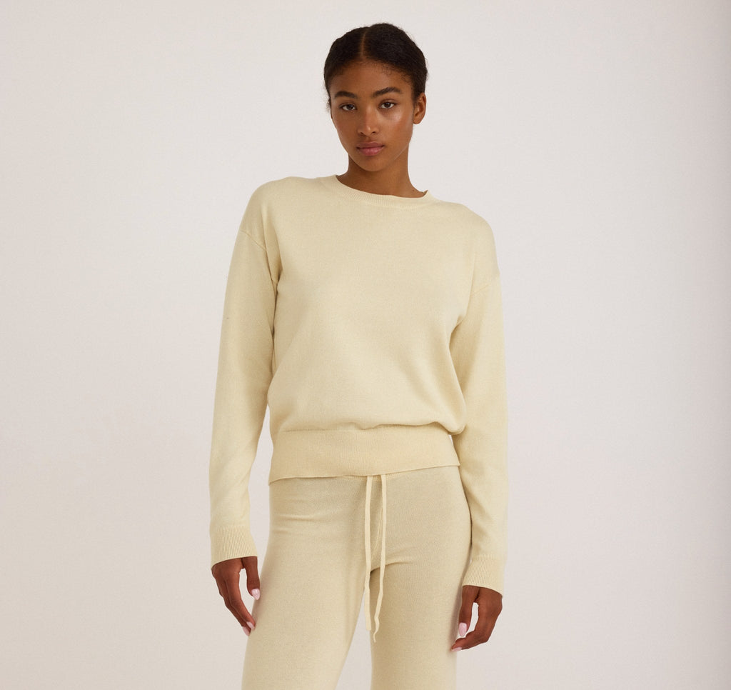 Soft Knit Boxy Crewneck Sweater