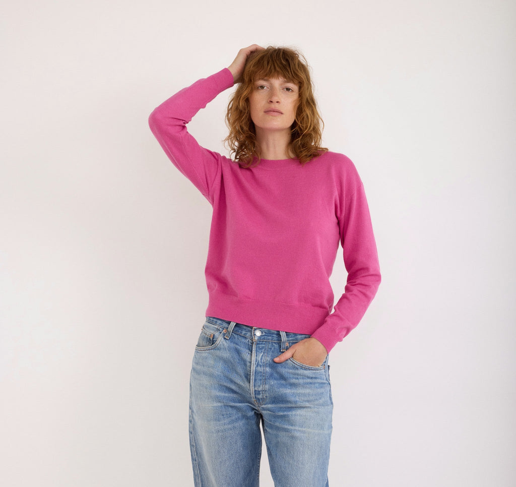 Soft Knit Boxy Crewneck Sweater