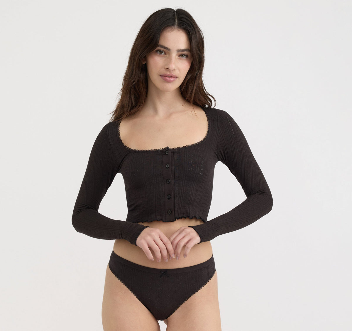 Pointelle Cardigan
