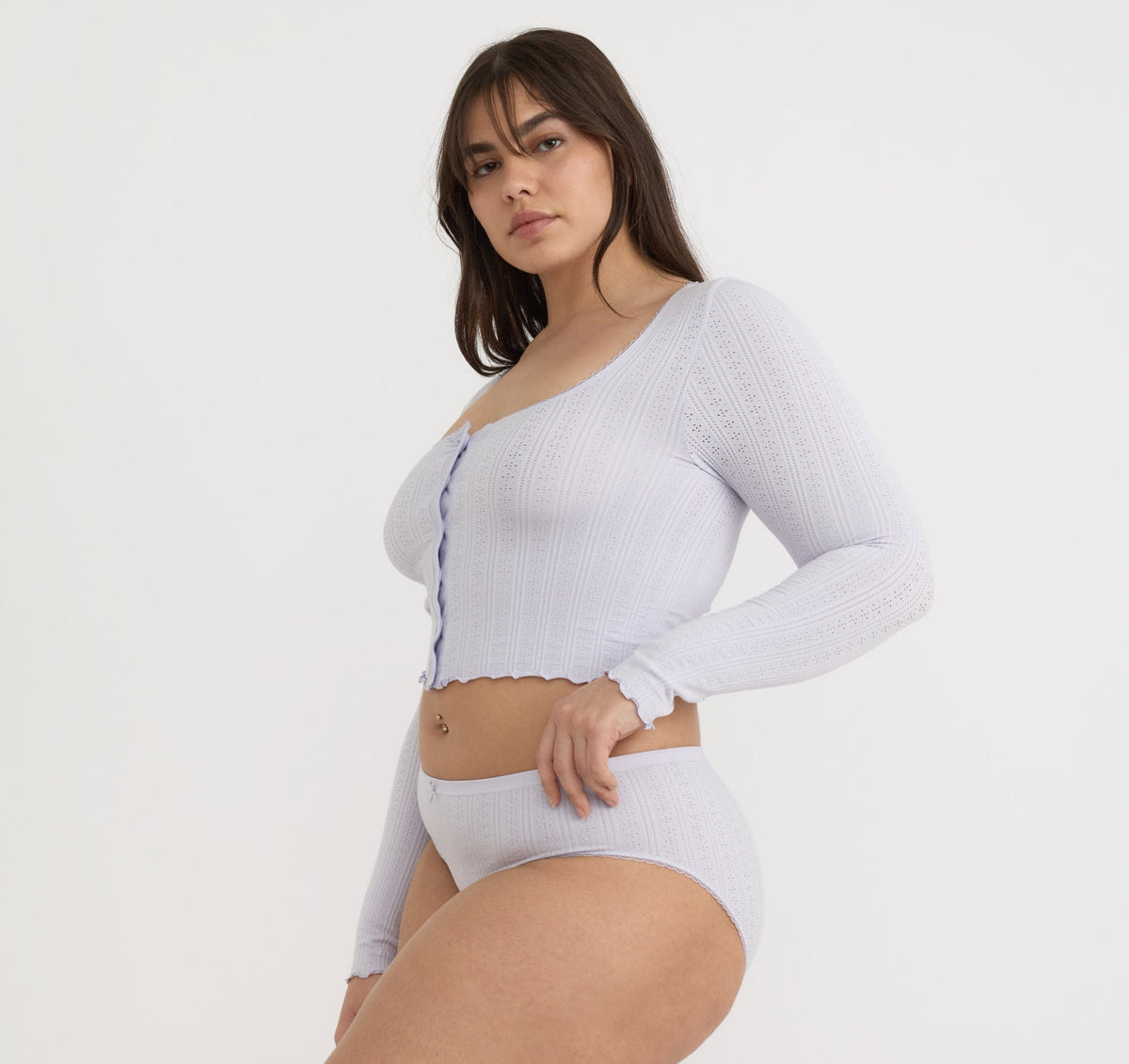 Pointelle Cardigan