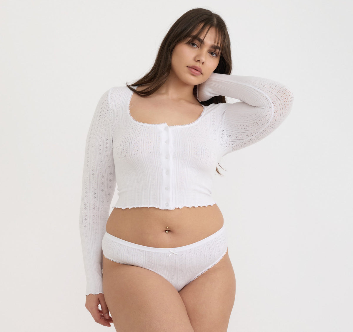 Pointelle Cardigan