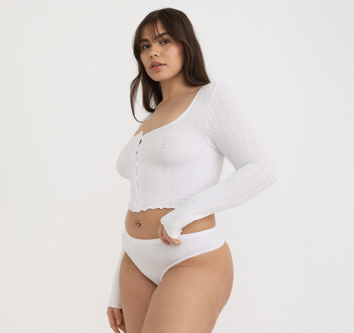 Pointelle Cardigan