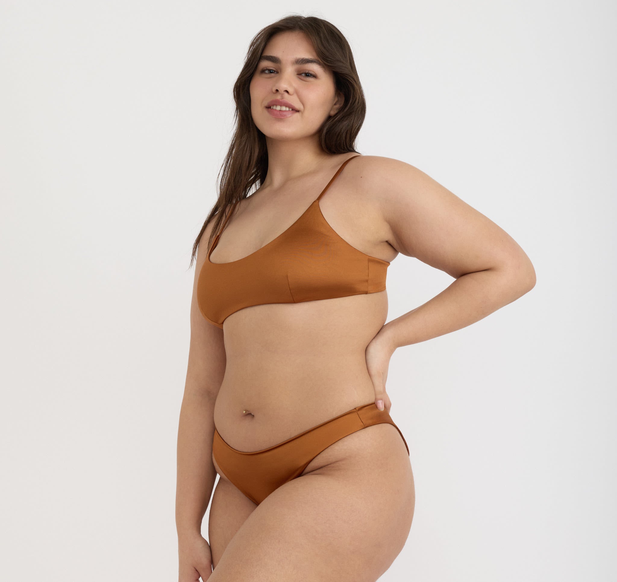 Solar Swim Scoop Neck Bikini Top