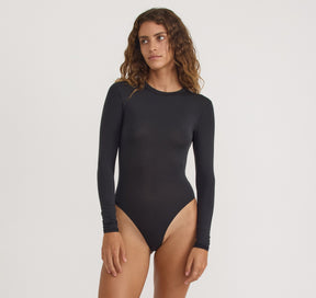 Soft Touch Veil Open Back Bodysuit