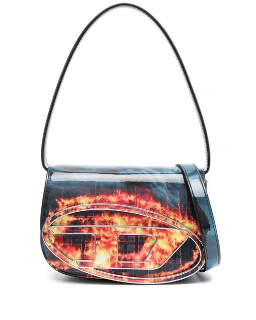 Diesel Women's Blue 1dr Dark Knight Faux-leather Shoulder Bag - Bags | Shop From The Mirage