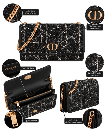 Dior Caro Pouch with Chain