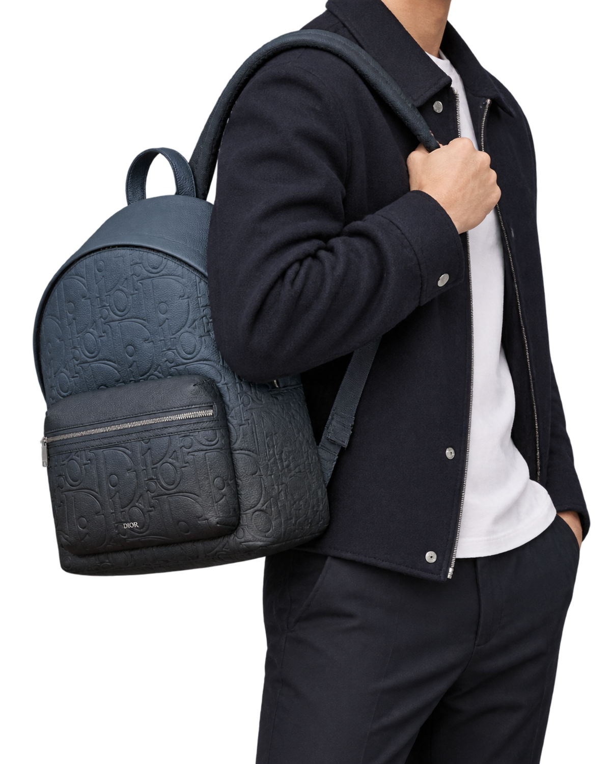 Dior Men's Blue Rider 2.0 Zipped Backpack