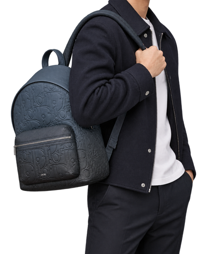 Dior Men's Blue Rider 2.0 Zipped Backpack