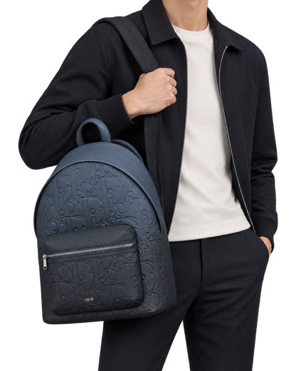 Dior Men's Blue Rider 2.0 Zipped Backpack