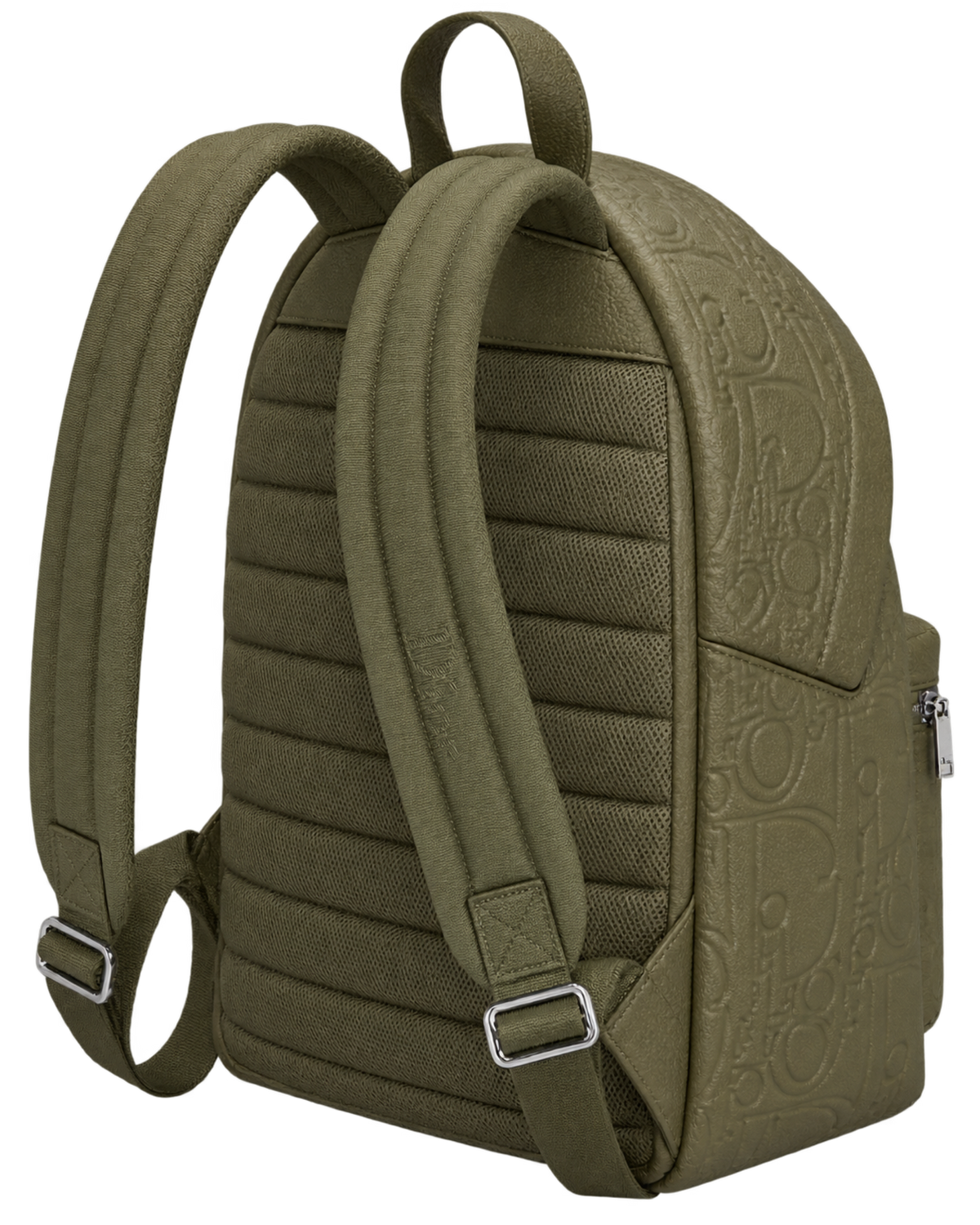 Dior Rider Zipped Backpack Khaki Dior Gravity Grained Leather