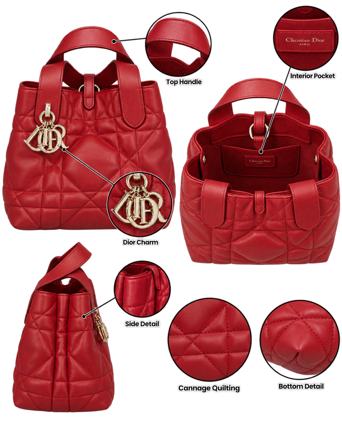 Dior Toujours Vertical Tote Bag