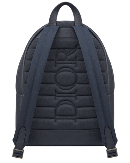 Dior x Hylton Nell Rider 2.0 Zip Backpack Grained Calfskin Print Navy Blue White