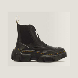 DMXL Zip Chelsea leather boots — Black