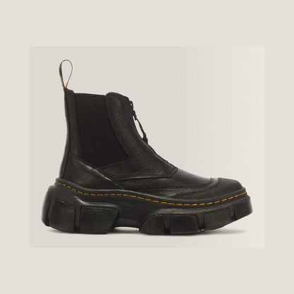 DMXL Zip Chelsea leather boots — Black
