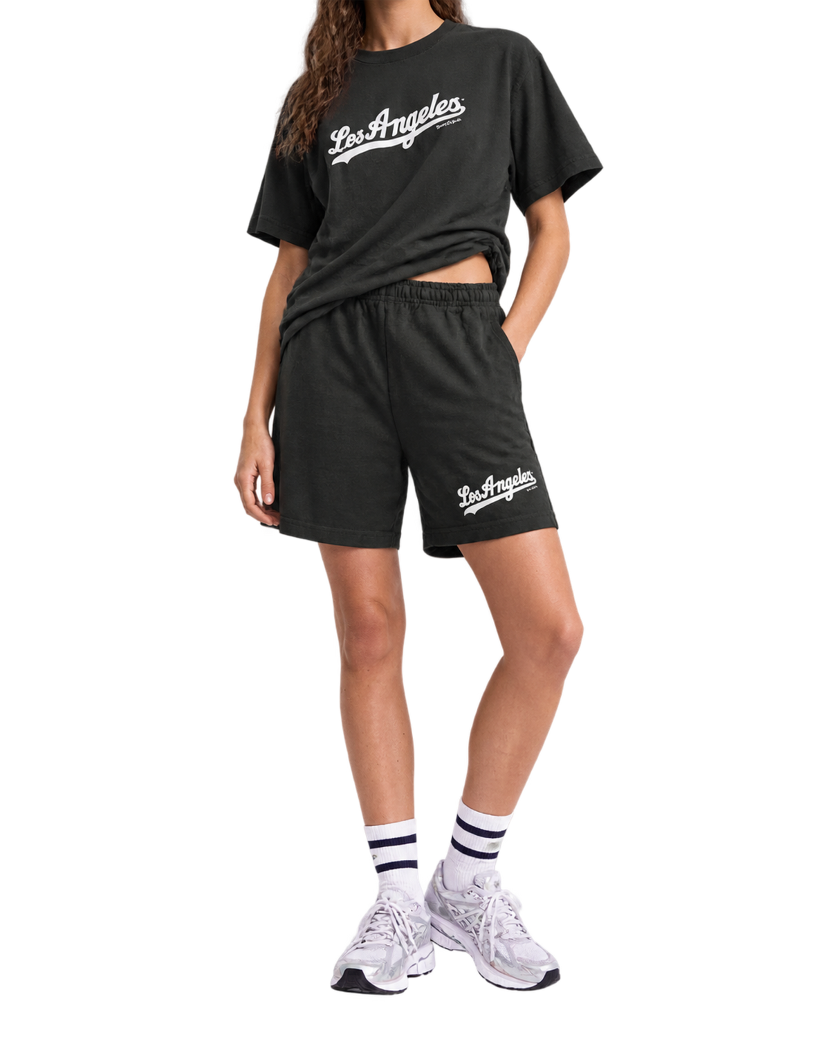 Dodgers Gym Short - Faded Black/White