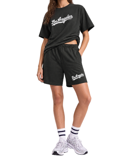 Dodgers Gym Short - Faded Black/White