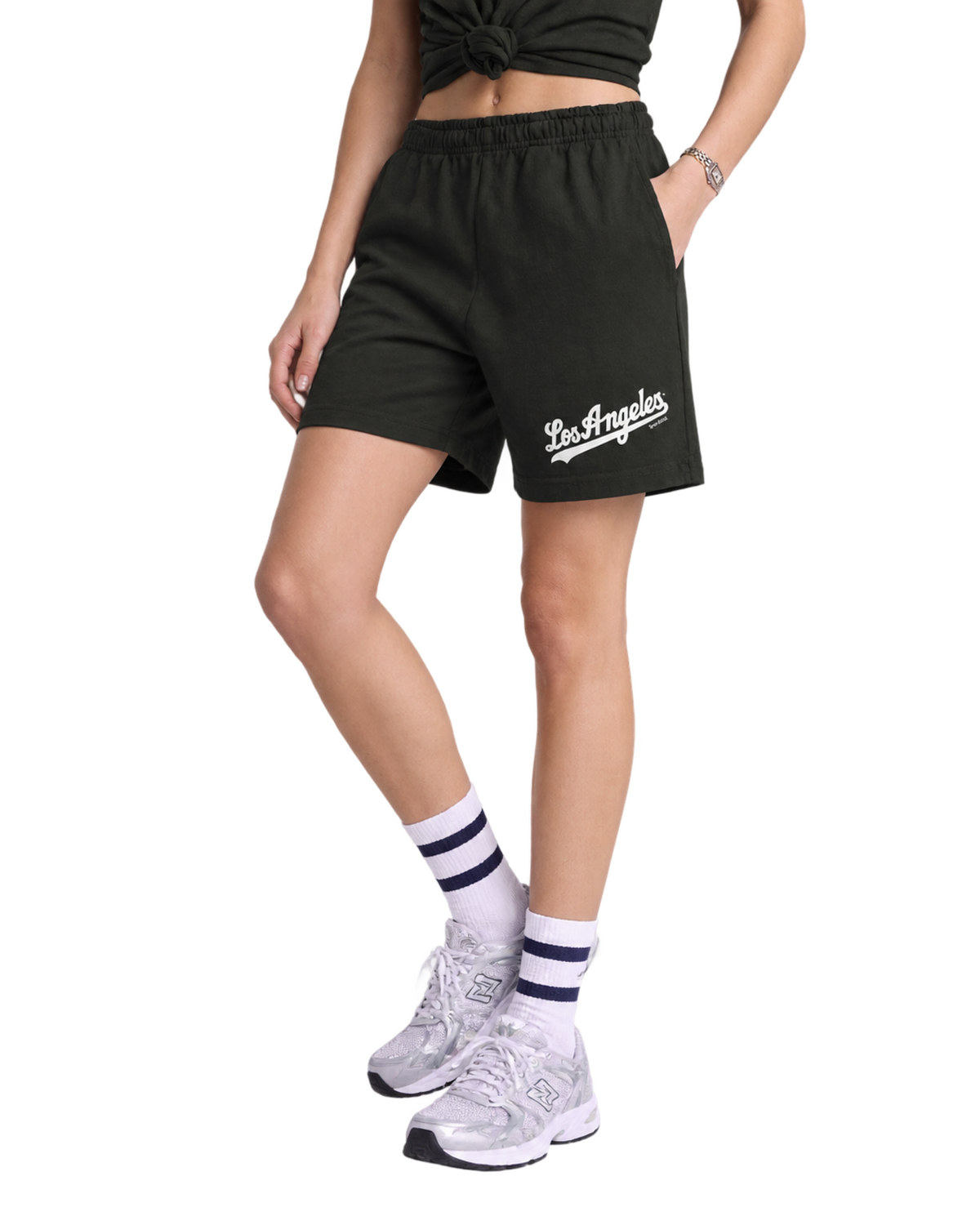 Dodgers Gym Short - Faded Black/White