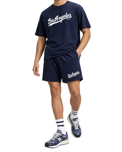 Dodgers Gym Short - Navy/White