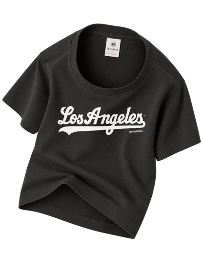 Dodgers T-Shirt - Faded Black/White