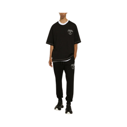 Dolce & Gabbana Black Logo-Print Cotton T-Shirt