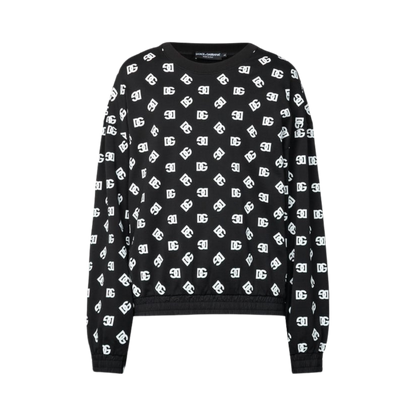 Dolce&Gabbana Black sweatshirt with monogram logo
