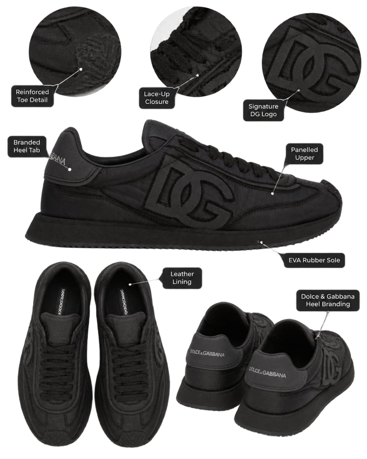 Dolce & Gabbana Cushion panelled sneakers