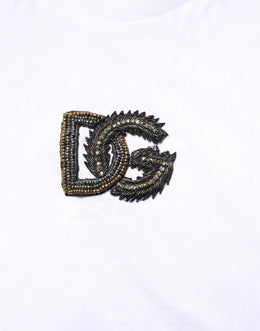 Dolce & Gabbana DG Embellished Cotton T-Shirt