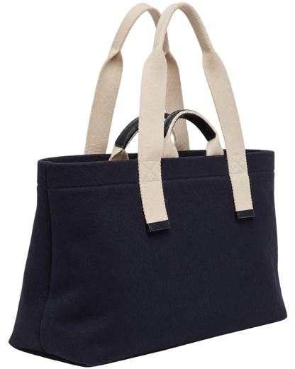 Dolce&Gabbana Navy Printed Drill Holdall Tote