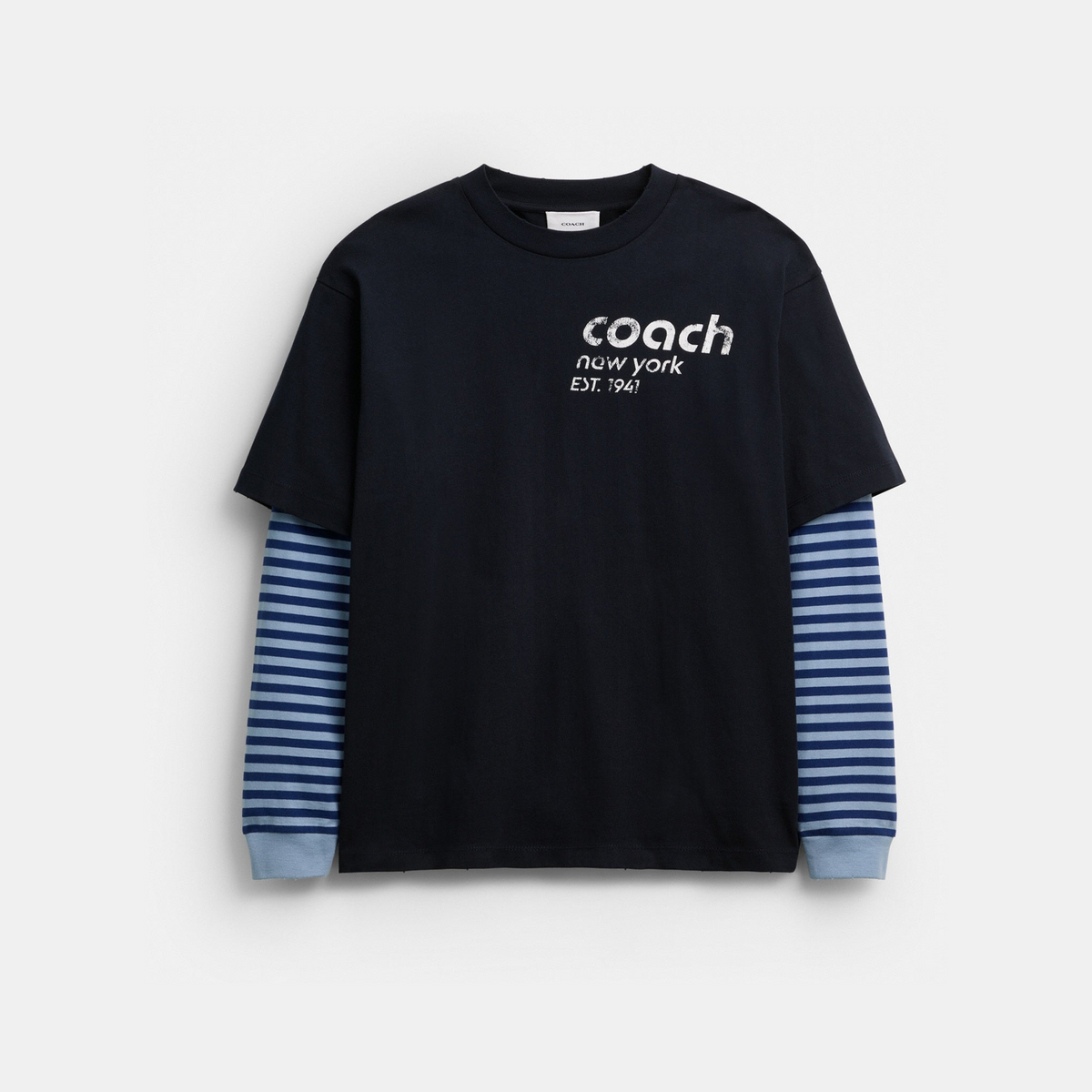 Double Layered Long Sleeve T-Shirt In Organic Cotton