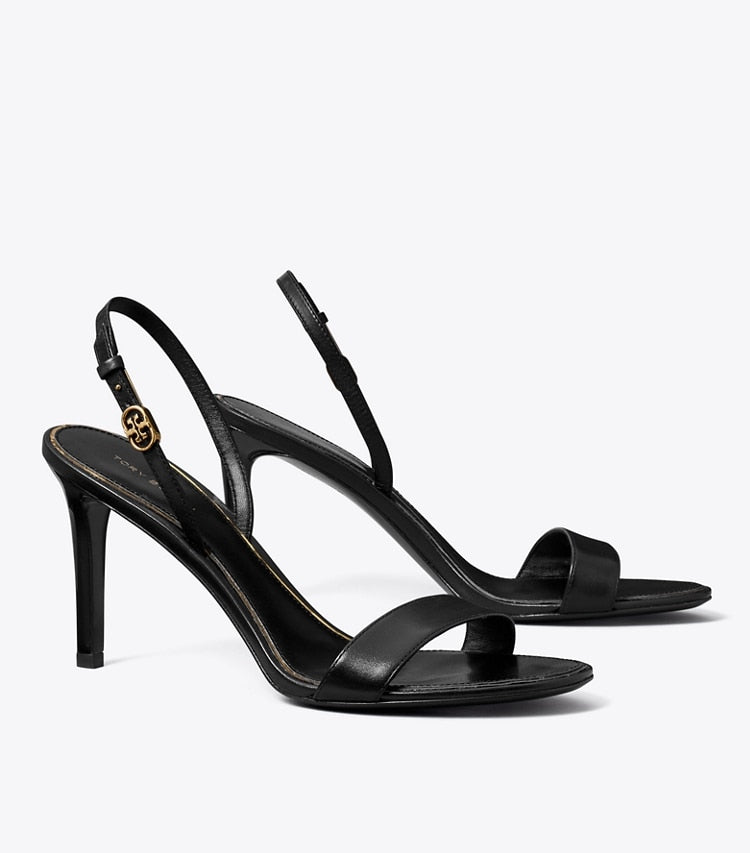 DOUBLE T BUCKLE HEELED SANDAL