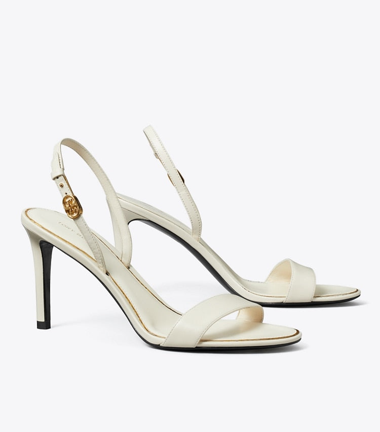 DOUBLE T BUCKLE HEELED SANDAL