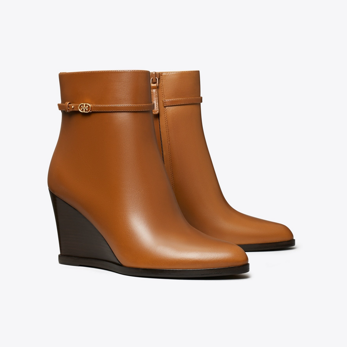 Double T Buckle Wedge Boot