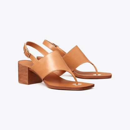 Double T Coin Heeled Sandal