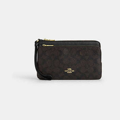 Double Zip Wallet In Signature Canvas