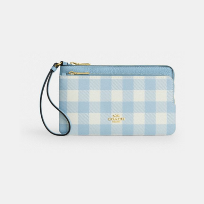 Double Zip Wristlet With Floral Print