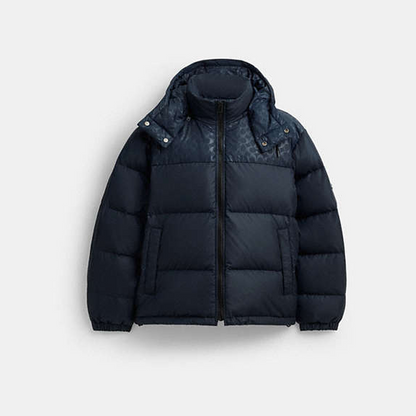 Down Puffer Jacket In Recycled Polyester