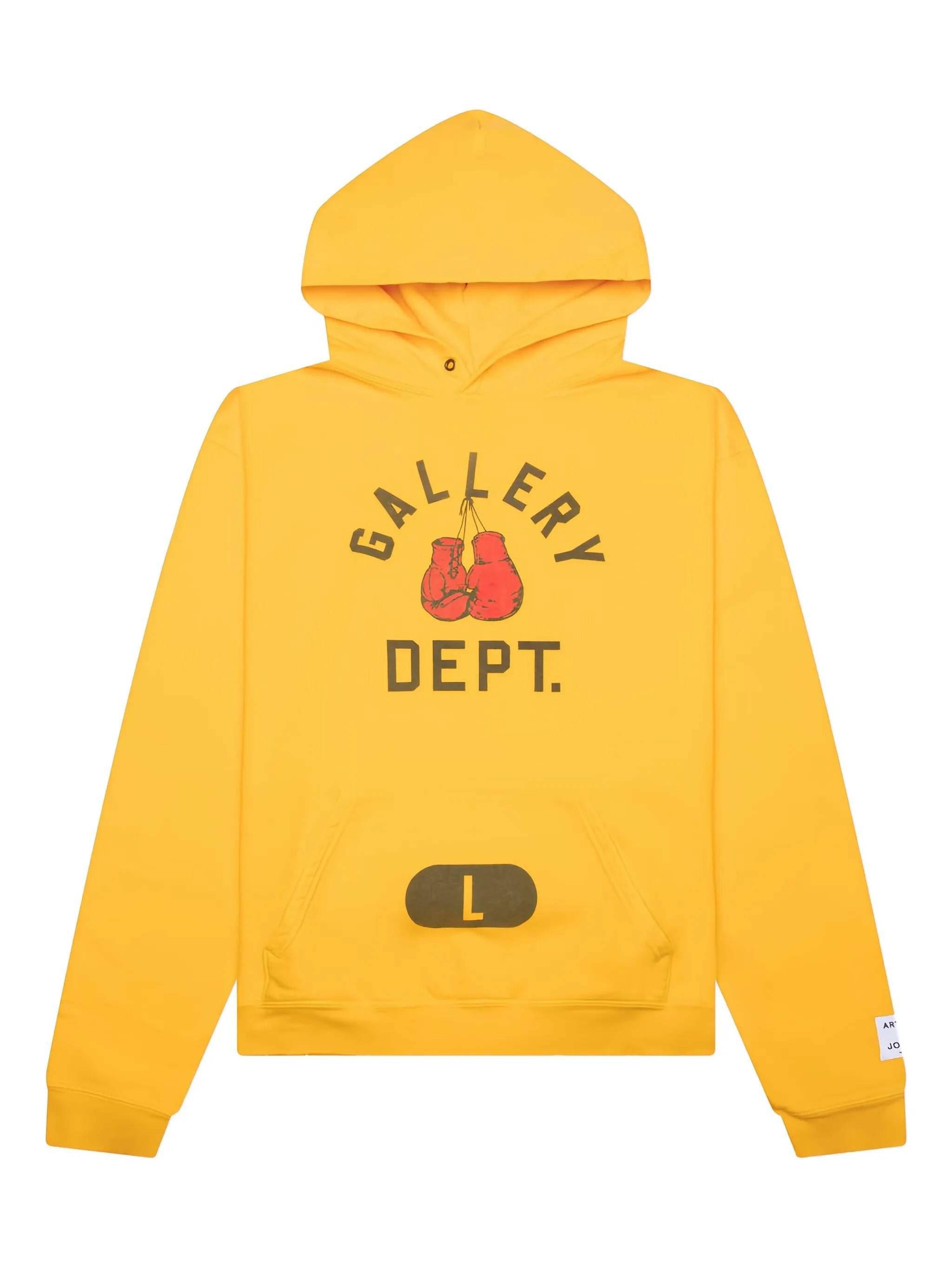 Gallery Dept Boxing Merch Hoodie in Yellow