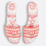 Dior Dway Slide in embroidered cotton