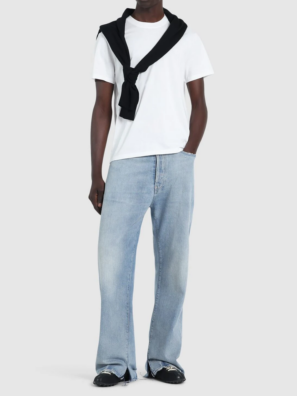 Ami Paris Ami De Coeur White Embroidered Logo T-Shirt in White