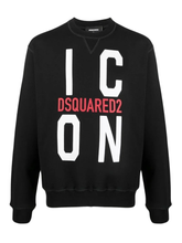 Dsquared2 Big Icon Printed logo Sweatshirt in Black