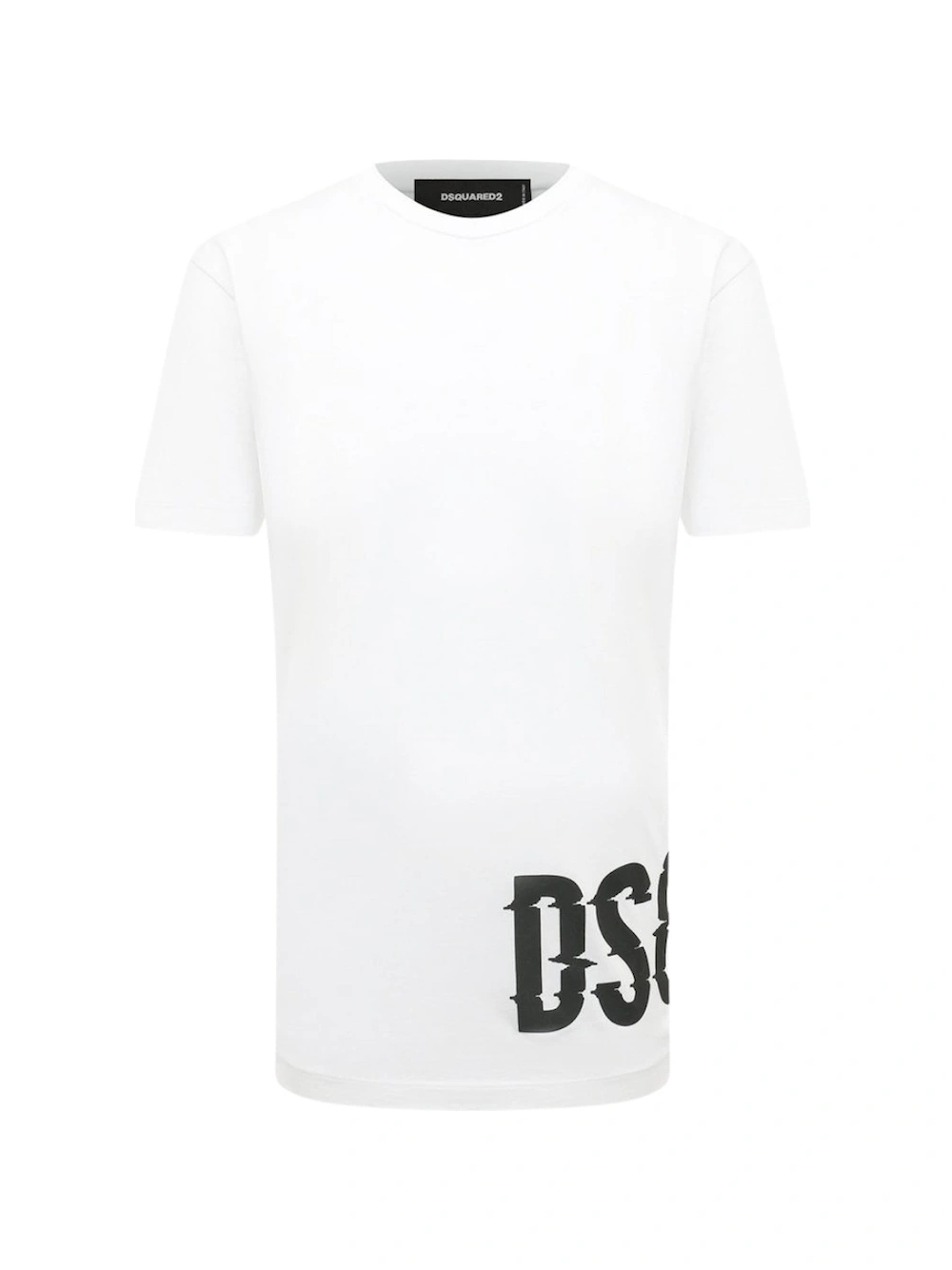 Dsquared2 Cool Fit Large Dsq2 Logo White T Shirt