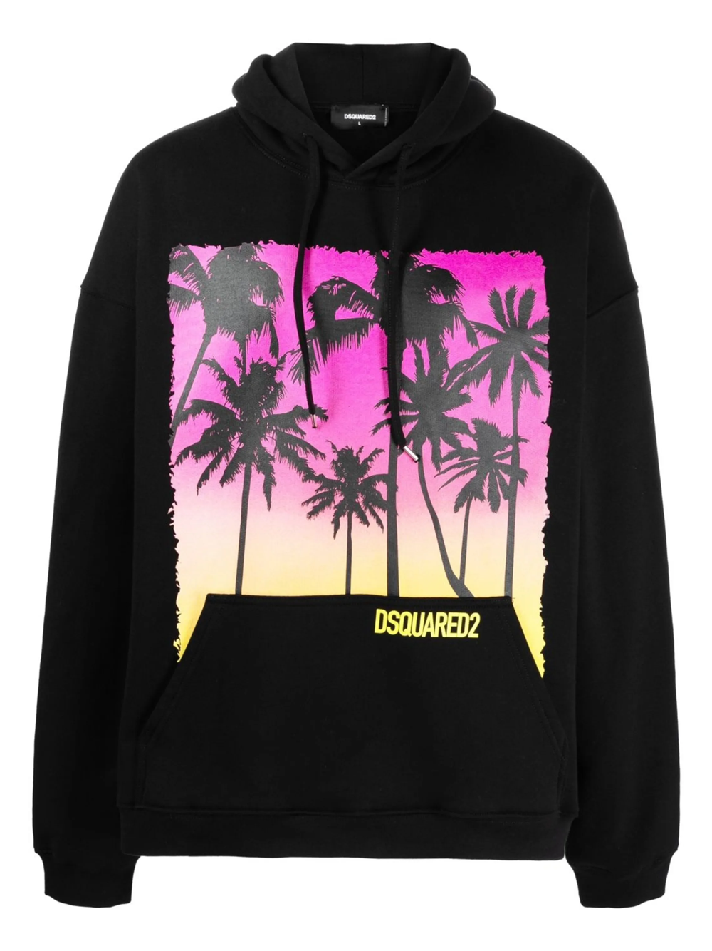 Dsquared2 Sunrise Design Herca Fit Black Hoodie