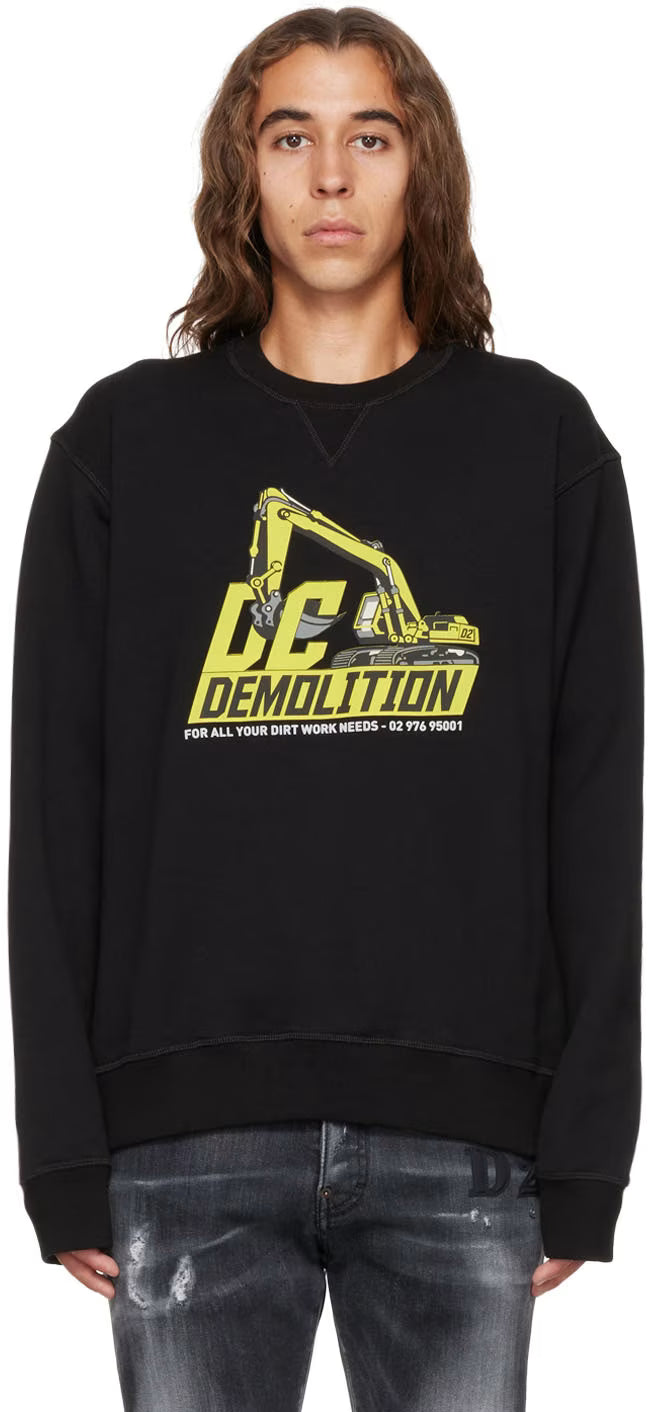 Dsquared2 Black DC Demolition Sweatshirt
