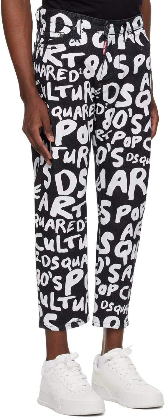 Dsquared2 Black Sprout Factory Bro Jeans