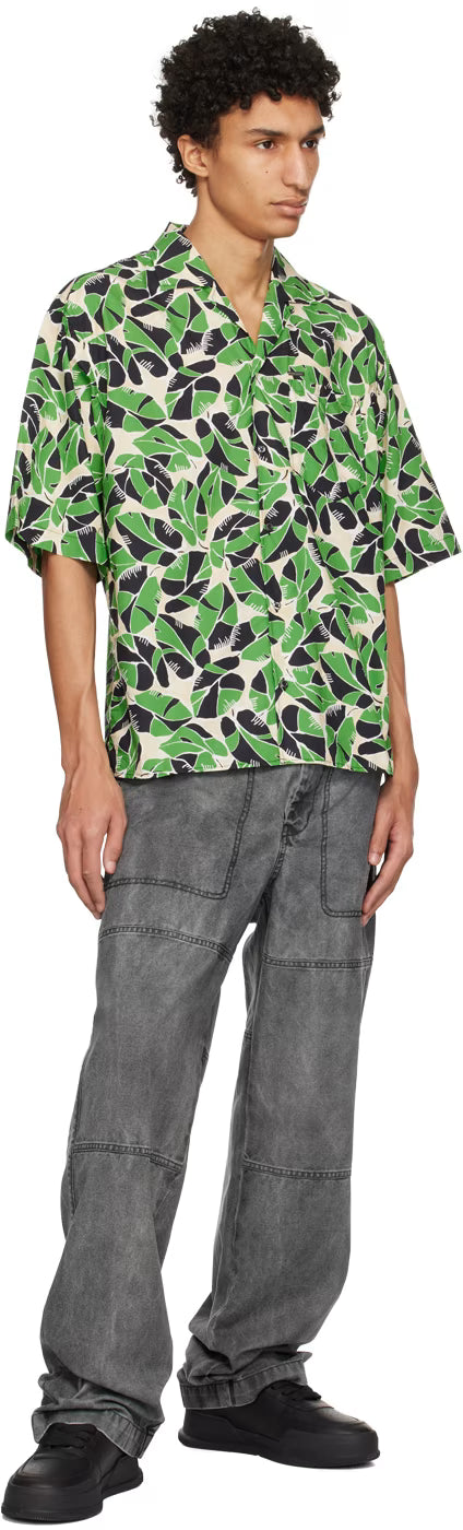 Dsquared2 Green Graphic Shoulder Shirt