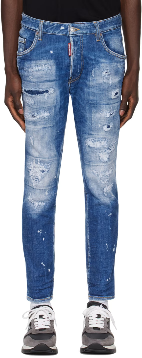 Dsquared2 Indigo Mended Skater Jeans